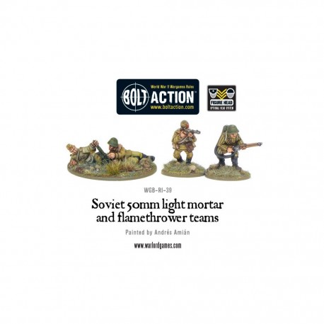 Bolt action - soviet army 50mm light mortar & flamethrower