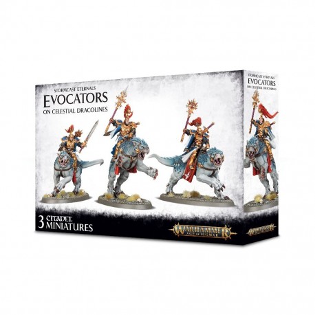 Stormcast eternals - evocators on celestial dracolines 
