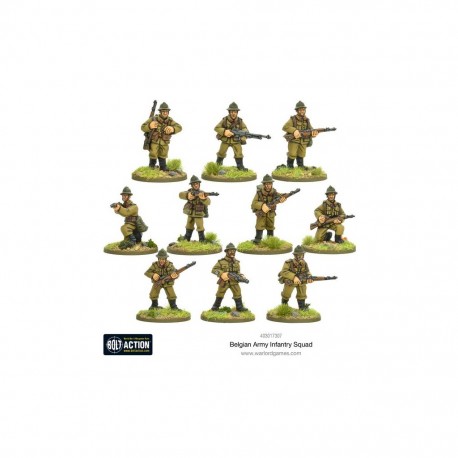 Bolt action belgian army infantry squad