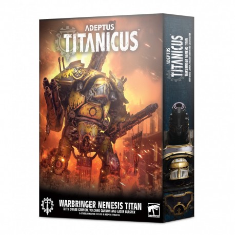 Adeptus titanicus - warbringer nemesis titan with quake & volcano cannon 
