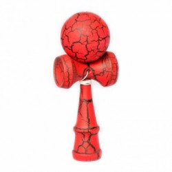 Kendama - crackle rouge - boule 6 cm