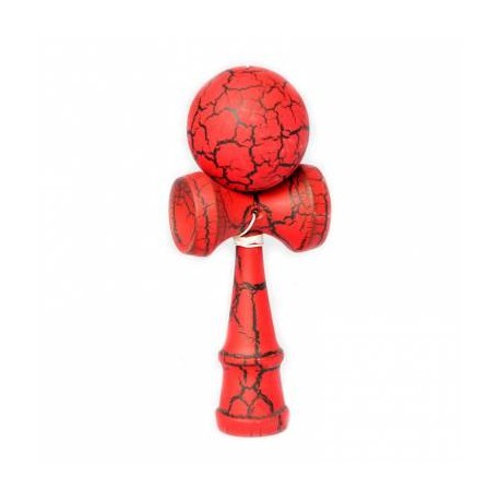 Kendama - crackle rouge - boule 6 cm