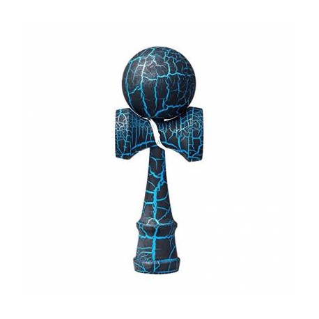 Kendama - crackle bleu - boule 6 cm