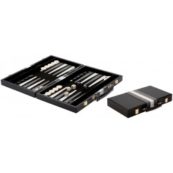Backgammon - simili cuir - 38 cm - macajou