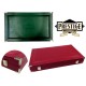 Backgammon - simili cuir - rouge - 46 cm