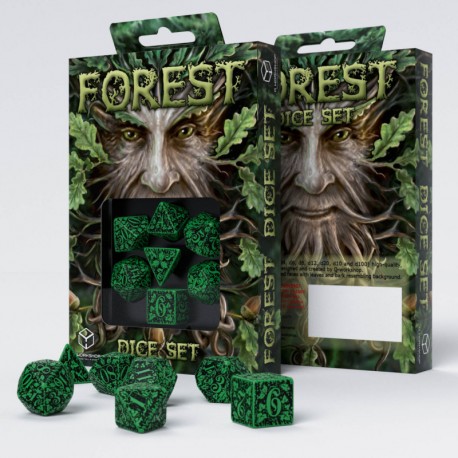 FOREST DICE SET VERT/NOIR