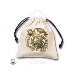 QW - dice bag steampunk beige & multicolor