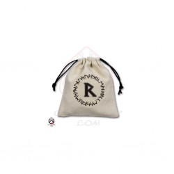QW - dice bag runic beige beige & black