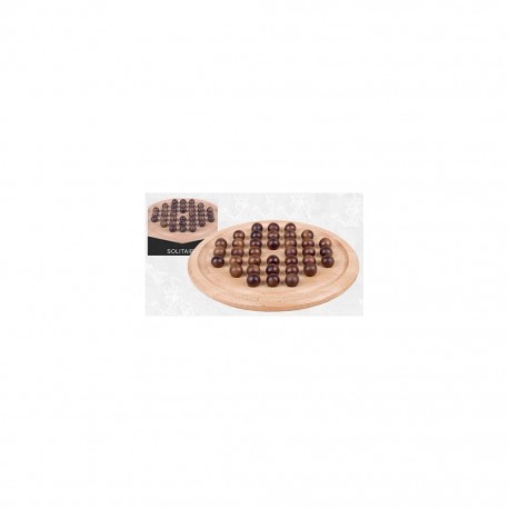 Solitaire - hetre - billes bois - 29 cm