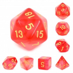 Kit de 7 des - JD - red milky