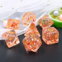 Kit de 7 des - JD - red flakes