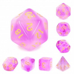 Kit de 7 des - JD - purple milky