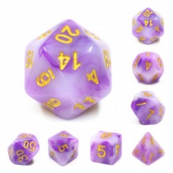 Kit de 7 des - JD - purple jade