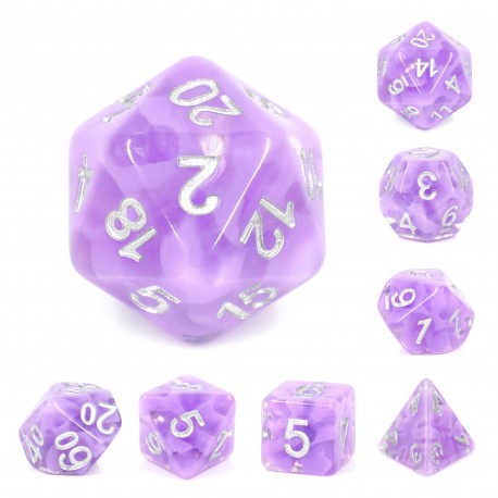 Kit de 7 des - JD - purple haze