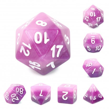 Kit de 7 des - JD - purple gradients