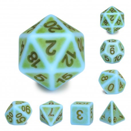 Kit de 7 des - JD - mini moss