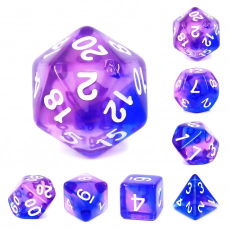 Kit de 7 des - JD - indigo sea
