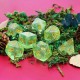 Kit de 7 des - JD - green iridecent