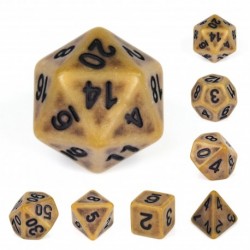 Kit de 7 des - JD - gold ancient