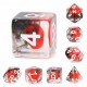 Kit de 7 des - JD - flame skull