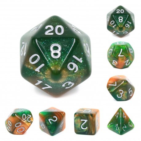 Kit de 7 des - JD - emerald vale