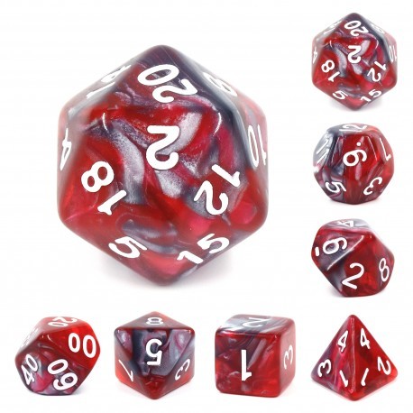 Kit de 7 des - JD - dragon's blood
