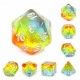 Kit de 7 des - JD - yellow aurora