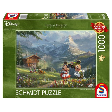 Puzzle - disney - mickey and minnie in the alps - 1000 pieces