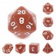 Kit de 7 des - JD - brown opaque