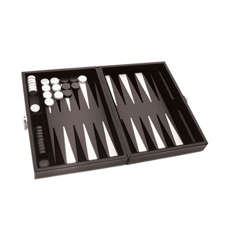 Backgammon - prestige 30 cm - gris