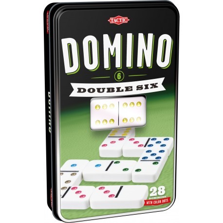 Domino - double 6 - boite metal - tactic