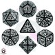 STEAMPUNK DICE SET NOIR/BLANC
