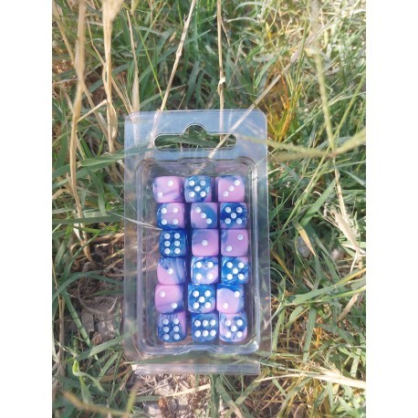 Kit de 36 des 6 - JD - perle - bleu rose / blanc