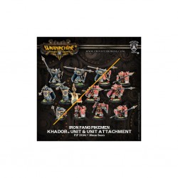 WARMACHINE KHADOR IRON FANG PIKEMEN BLACK DRAGONS UNIT WITH UNIT ATTACHMENTS