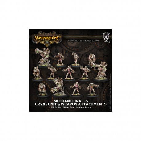 WARMACHINE CRYX MECANITHRALLS UNIT WITH WEAPON ATTACHMENTS
