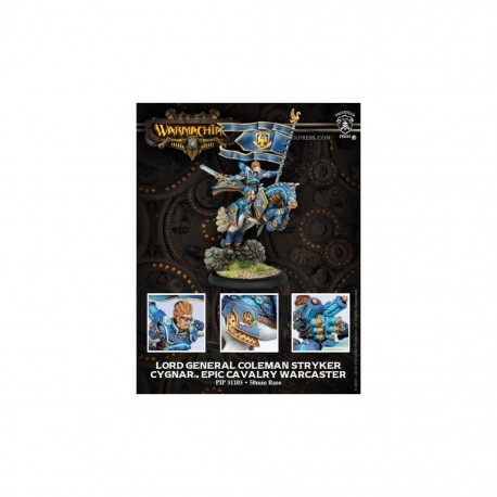WARMACHINE CYGNAR LORD GENERAL COLEMAN STRYKER EPIC CAVALRY WARCASTER