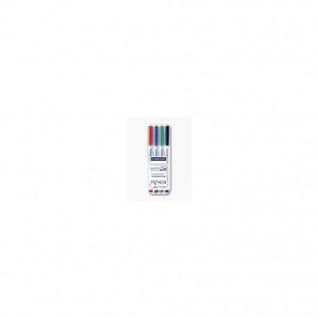 Staedtler marqueur non-permanent 315m lumocolor, Étui de 4 couleurs
