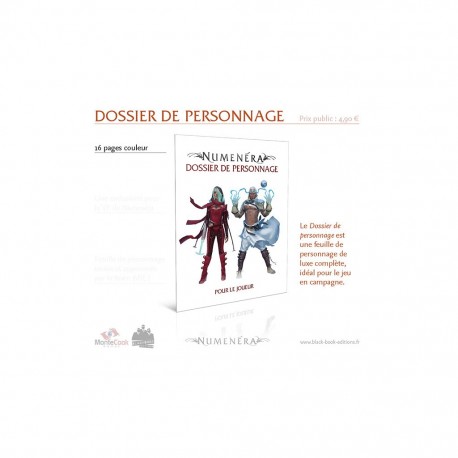 Numenéra Dossier De Personnage 
