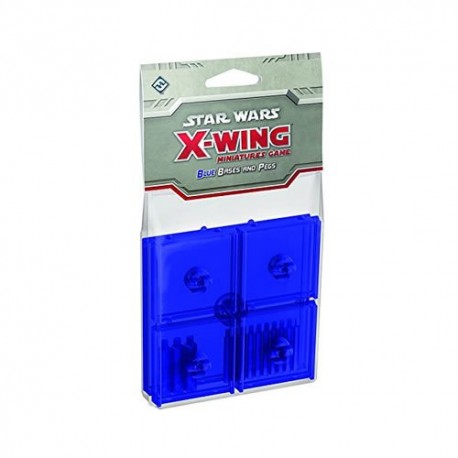 SW X-Wing bases and pegs blue