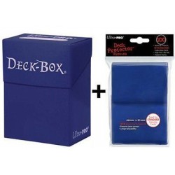 Ultra Pro Deck Box + 100 Protector Sleeves - Blue - Magic: The Gathering - Standard
