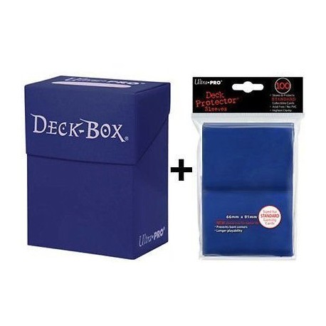 Ultra Pro Deck Box + 100 Protector Sleeves - Blue - Magic: The Gathering - Standard